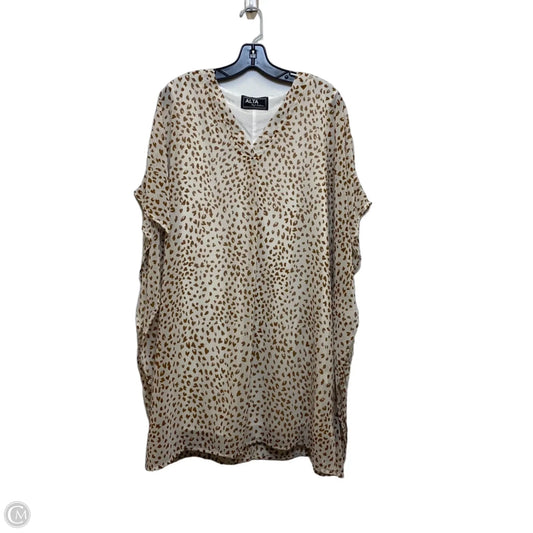 Dress Casual Short By Alta In Brown & Cream, Size: M