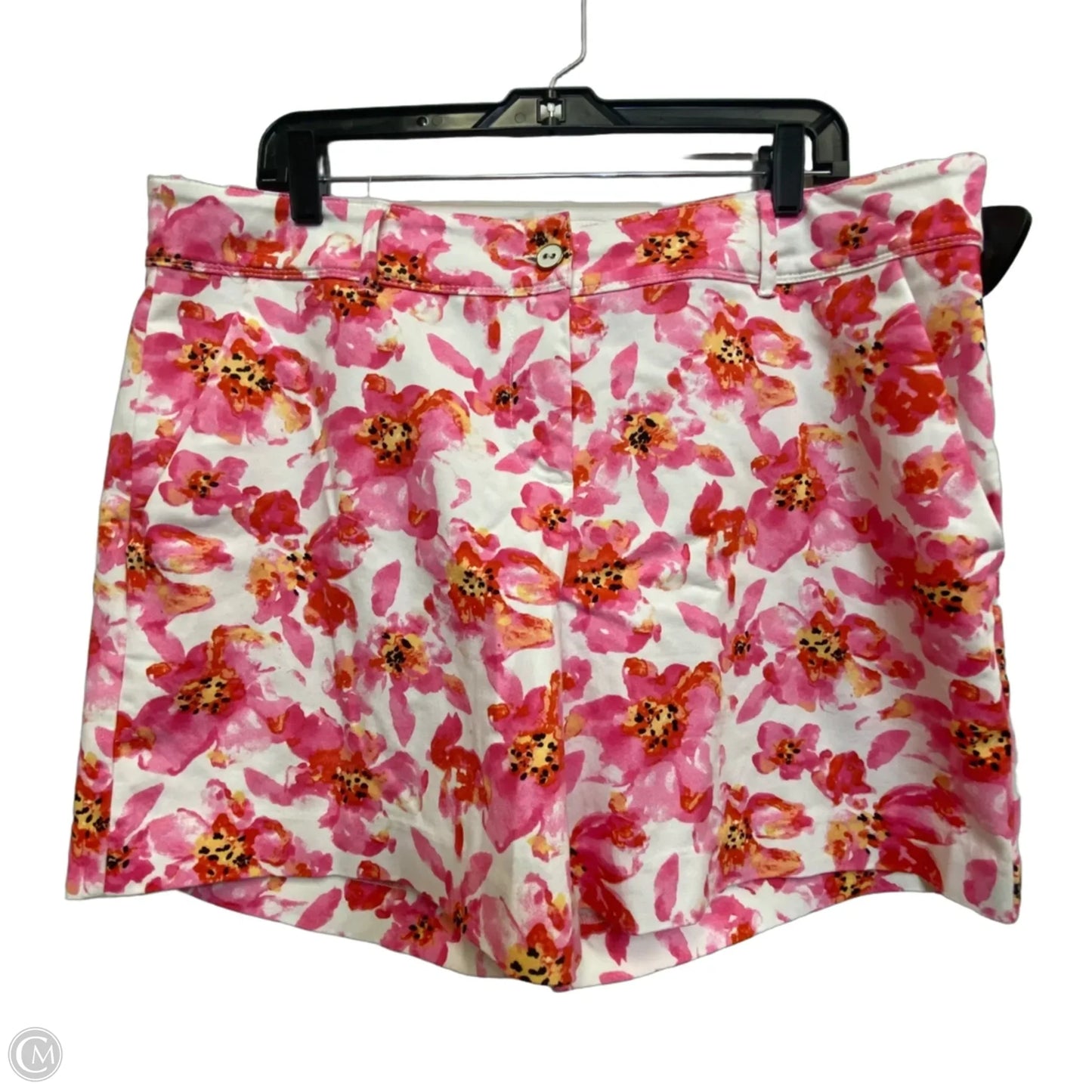 Shorts By Isaac Mizrahi In Pink & White, Size: 16