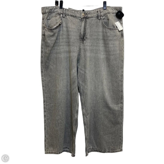Jeans Wide Leg By Divided In Grey Denim, Size: 18