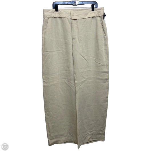 Pants Linen By Zara In Beige, Size: Xl