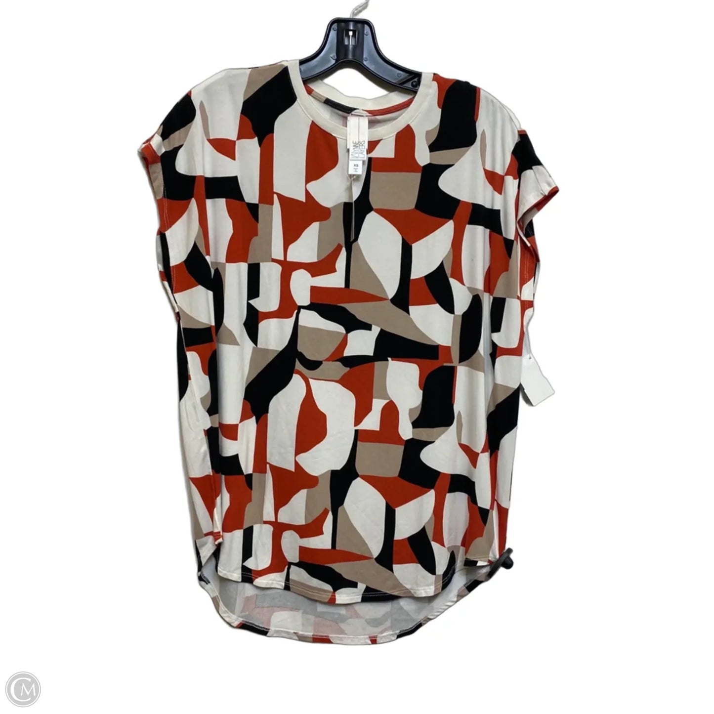 Top Sleeveless By Wynne Layers In Cream & Red, Size: Xs