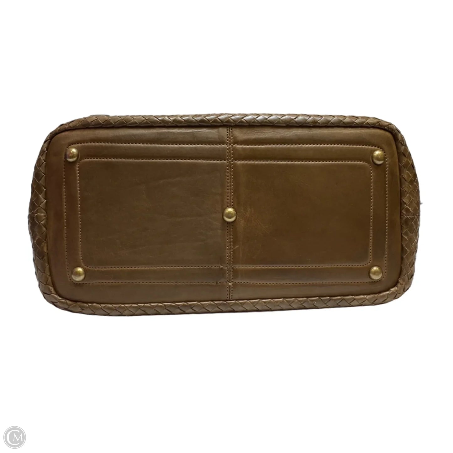 Handbag Leather By Valentina, Size: Large