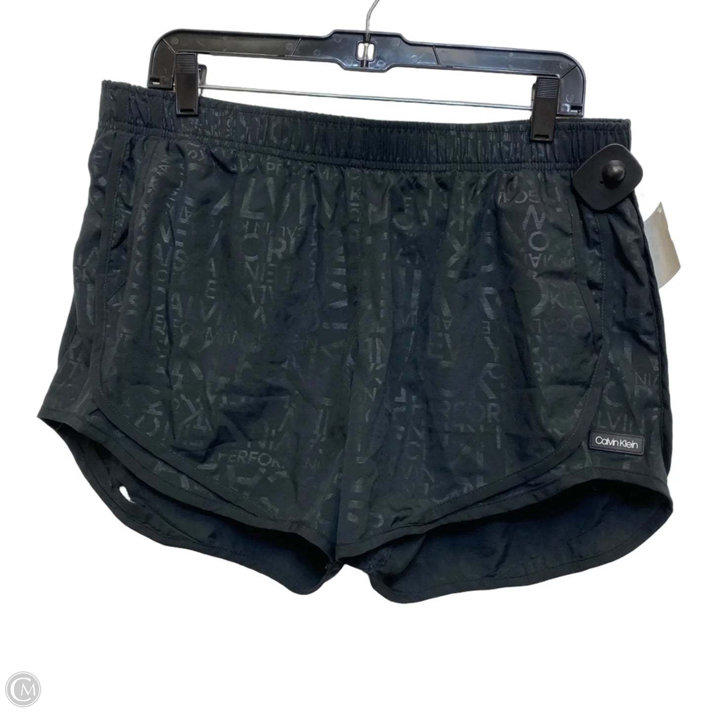 Athletic Shorts By Calvin Klein In Black, Size: L