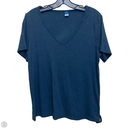 Top Short Sleeve By Old Navy In Blue, Size: M