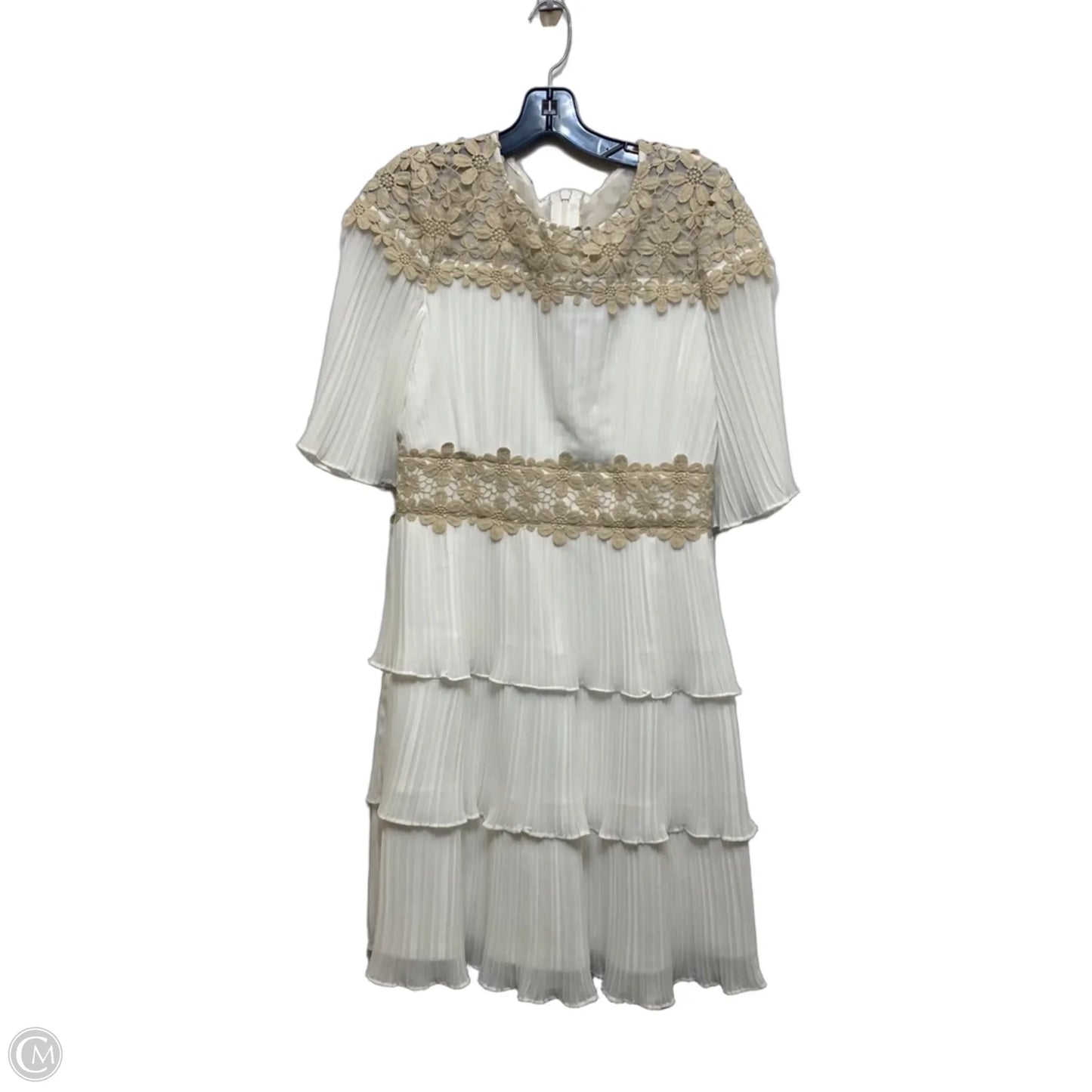 Dress Party Short By Lulus In Cream & Tan, Size: L