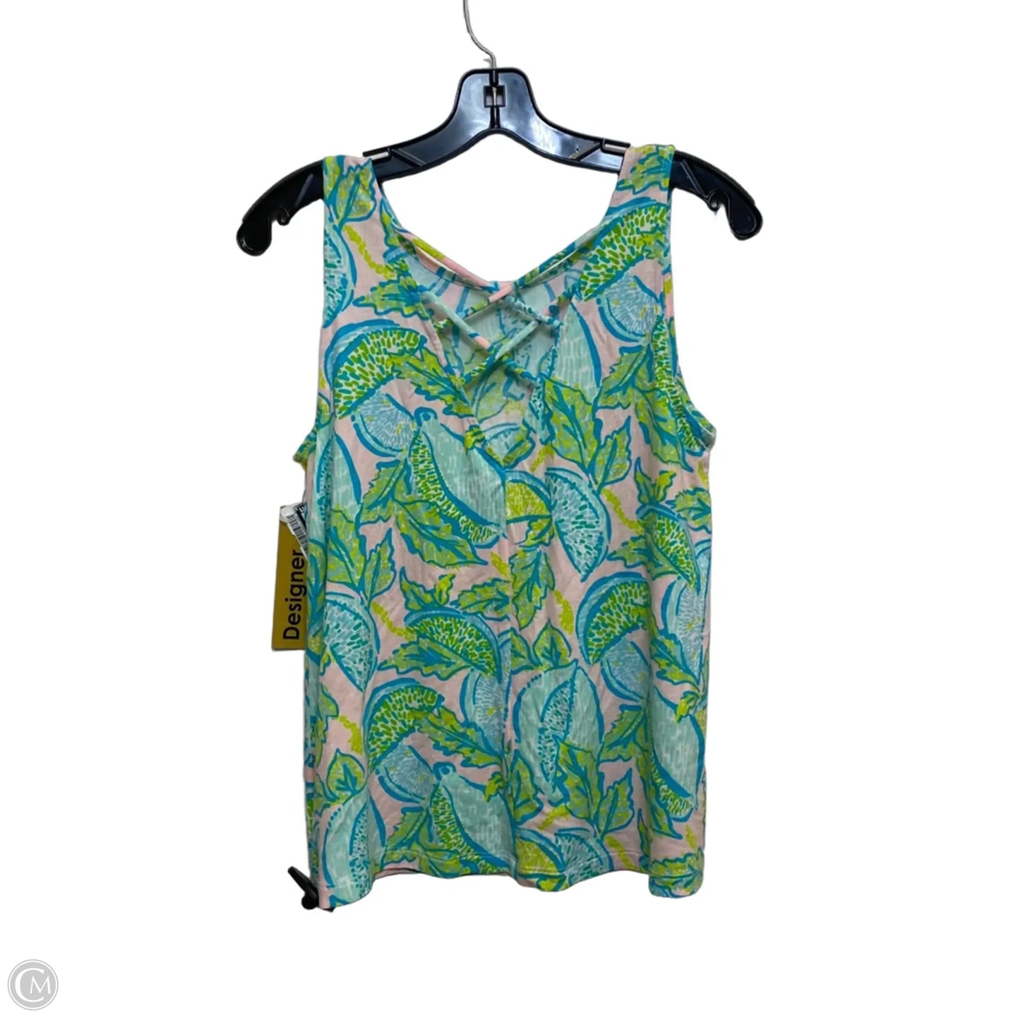 Top Sleeveless Designer By Lilly Pulitzer In Blue & Green, Size: S