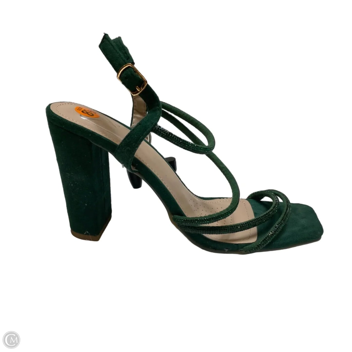 Sandals Heels Block By Windsor In Green, Size: 8.5