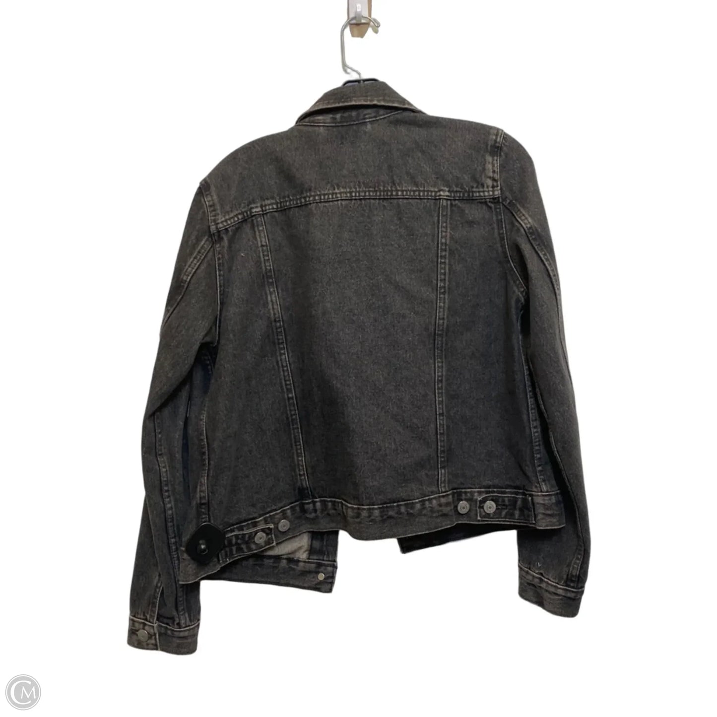 Jacket Denim By Levis In Grey Denim, Size: L