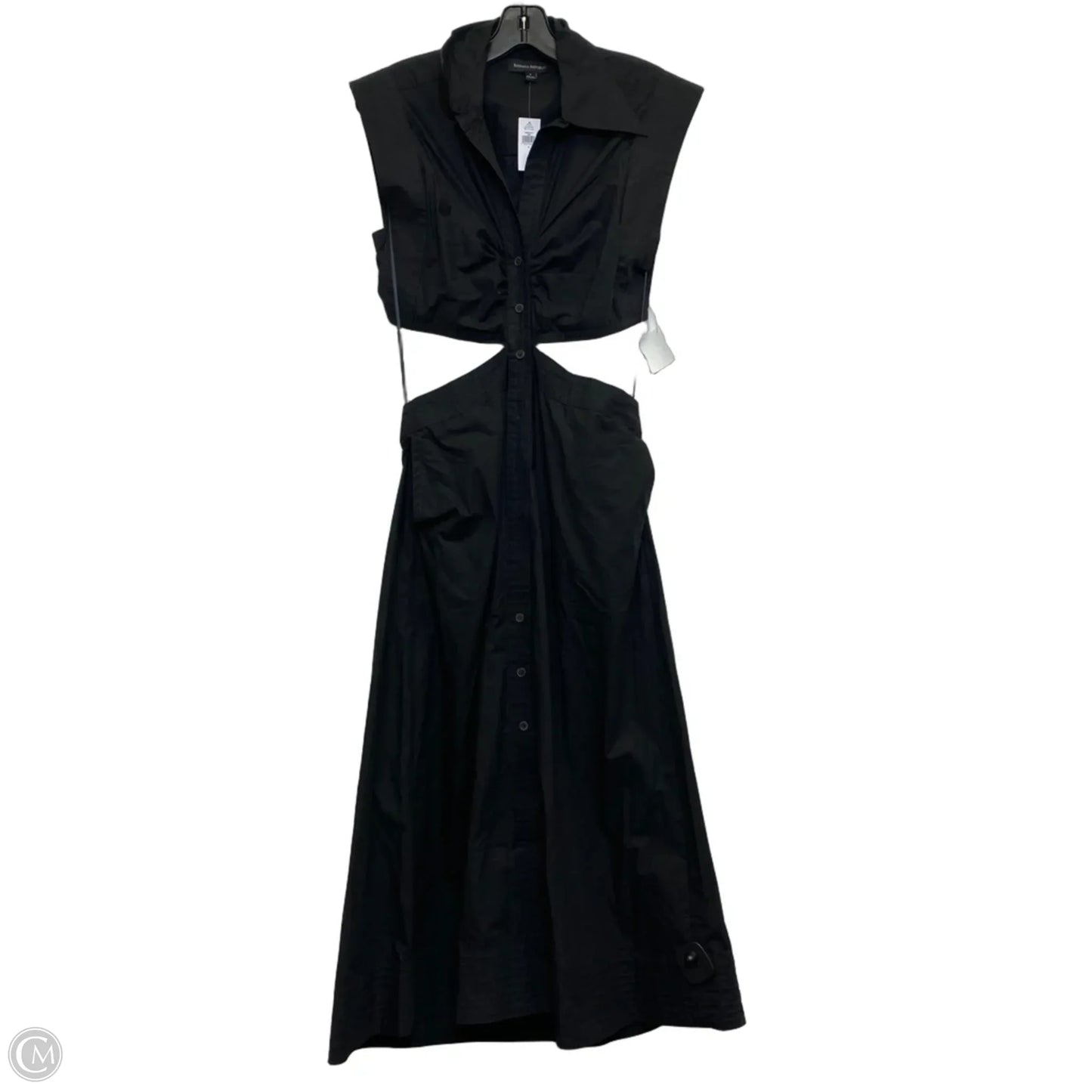 Dress Casual Midi By Banana Republic In Black, Size: S