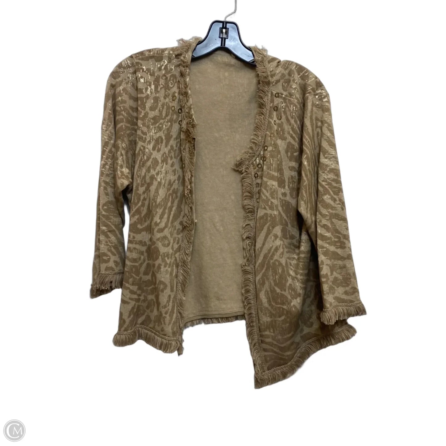 Cardigan By Chicos In Tan, Size: Xl