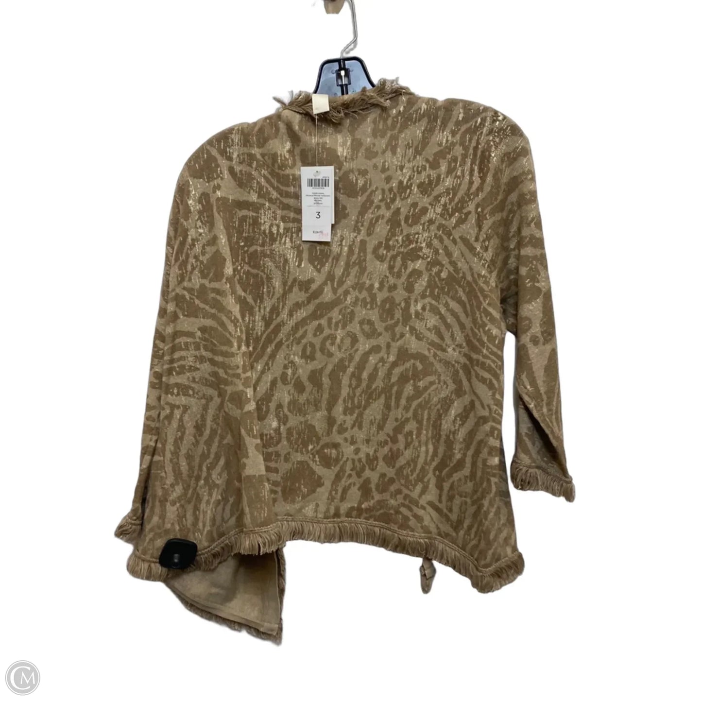 Cardigan By Chicos In Tan, Size: Xl