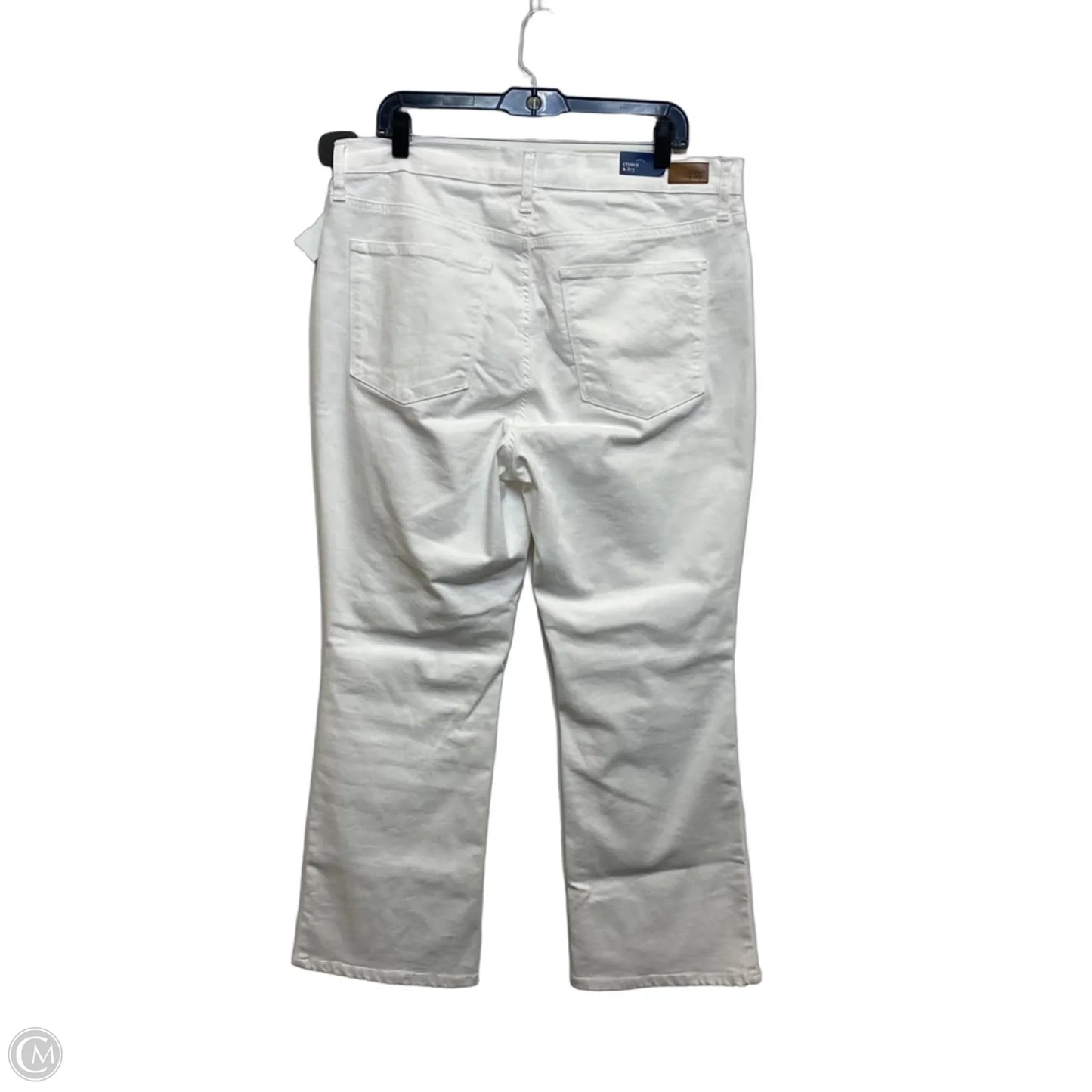 Jeans Flared By Crown And Ivy In White Denim, Size: 14