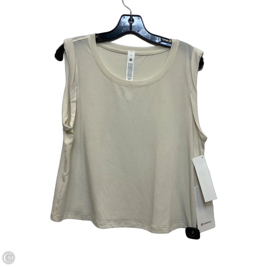 Athletic Tank Top Designer By Lululemon In Cream, Size: M