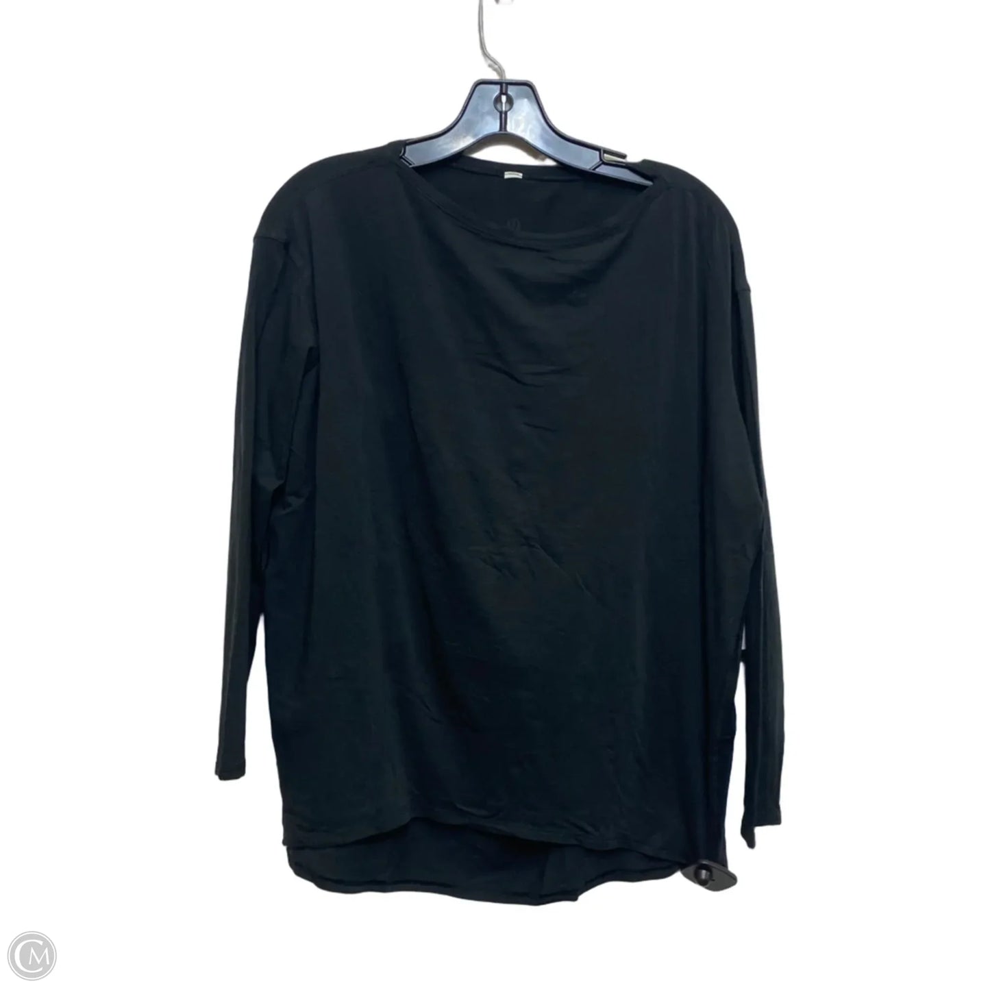 Athletic Top Long Sleeve Crewneck Designer By Lululemon In Black, Size: S