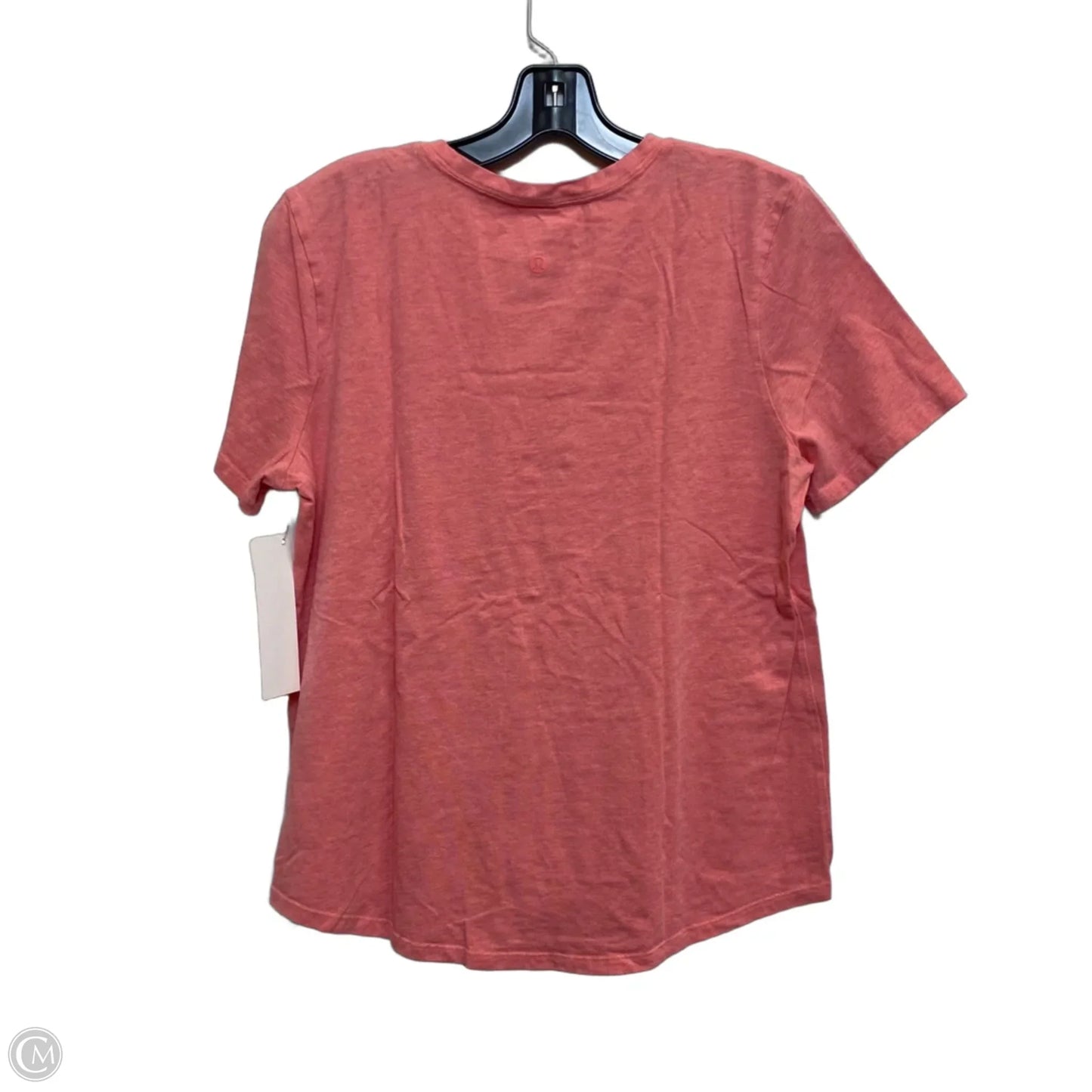 Athletic Top Short Sleeve Designer By Lululemon In Pink, Size: M