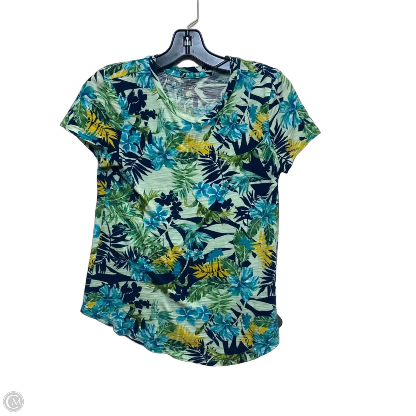 Top Short Sleeve Basic By Dept 222 In Blue & Green, Size: S