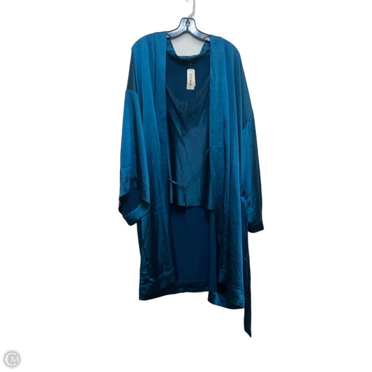 Top 2pc Long Sleeve By Soma In Teal, Size: Xl