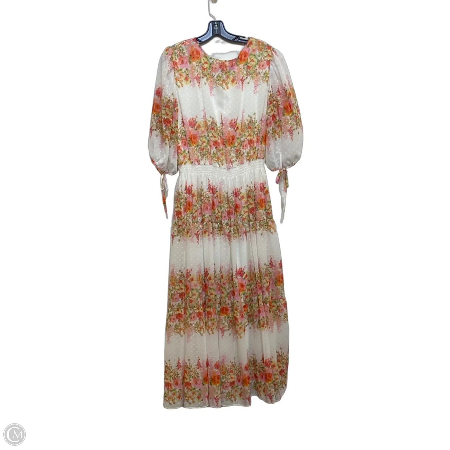 Dress Party Long By Taylor In Pink & White, Size: Xl