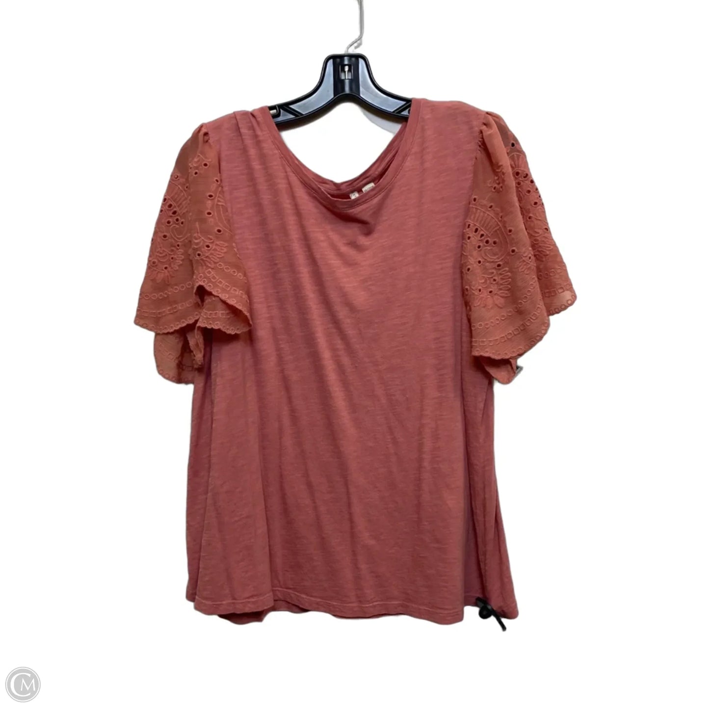 Top Short Sleeve By Cato In Pink, Size: 1x