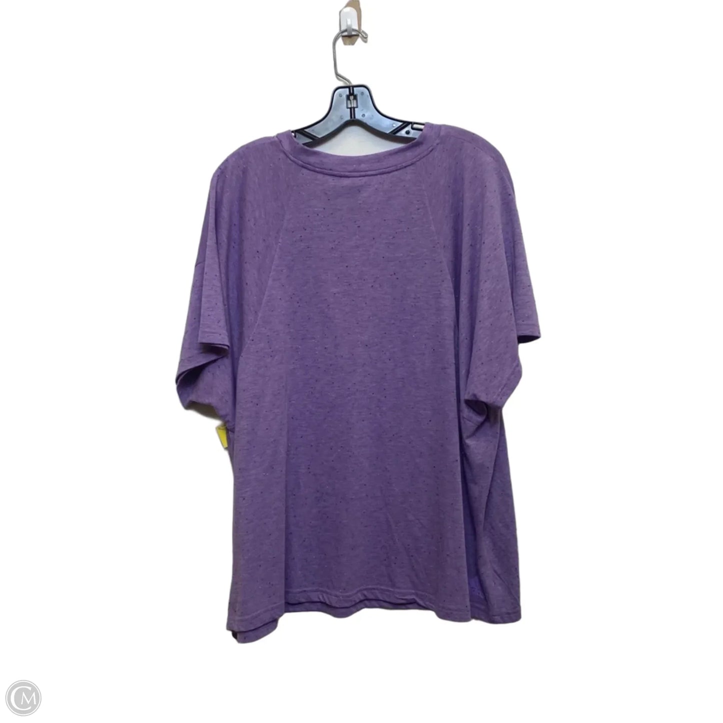 Athletic Top Short Sleeve By Adidas In Purple, Size: 3x