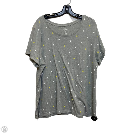Top Short Sleeve Basic By St Johns Bay In Grey, Size: 2x