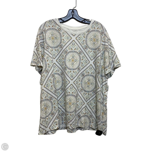 Top Short Sleeve By Lands End In Cream, Size: 2x