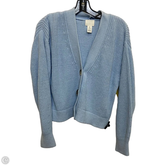 Sweater Cardigan By H&m In Blue, Size: S
