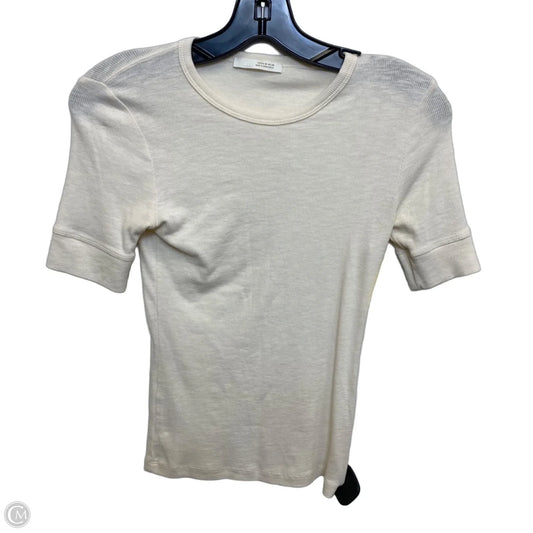Top Short Sleeve Basic By Zara In Cream, Size: M