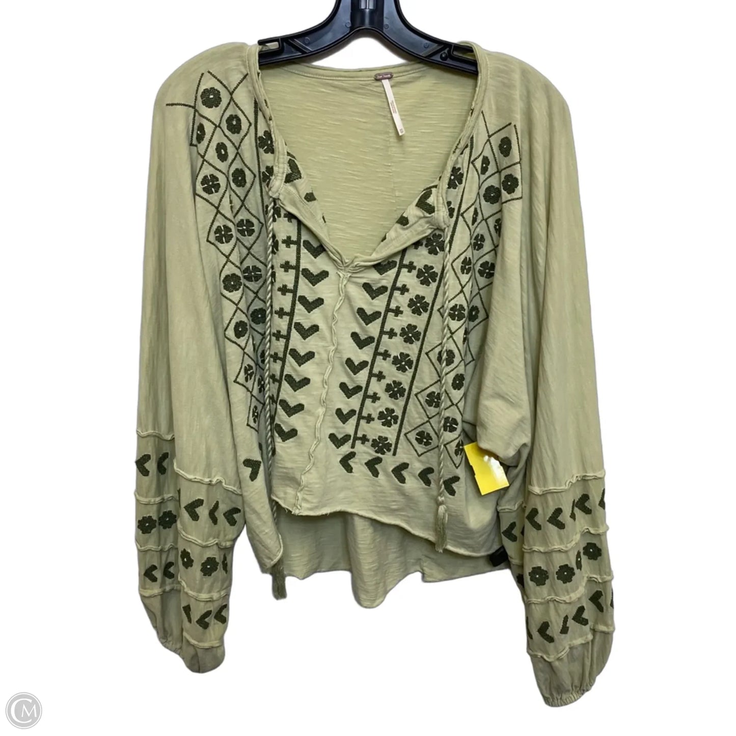 Top Long Sleeve By Free People In Green, Size: Xs