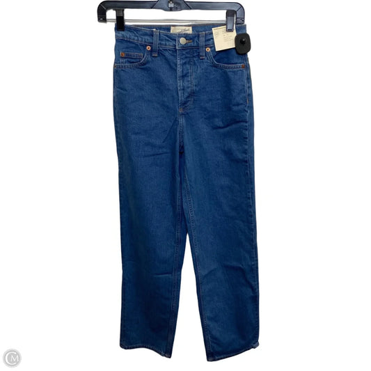 Jeans Straight By Universal Thread In Blue Denim, Size: Xxs