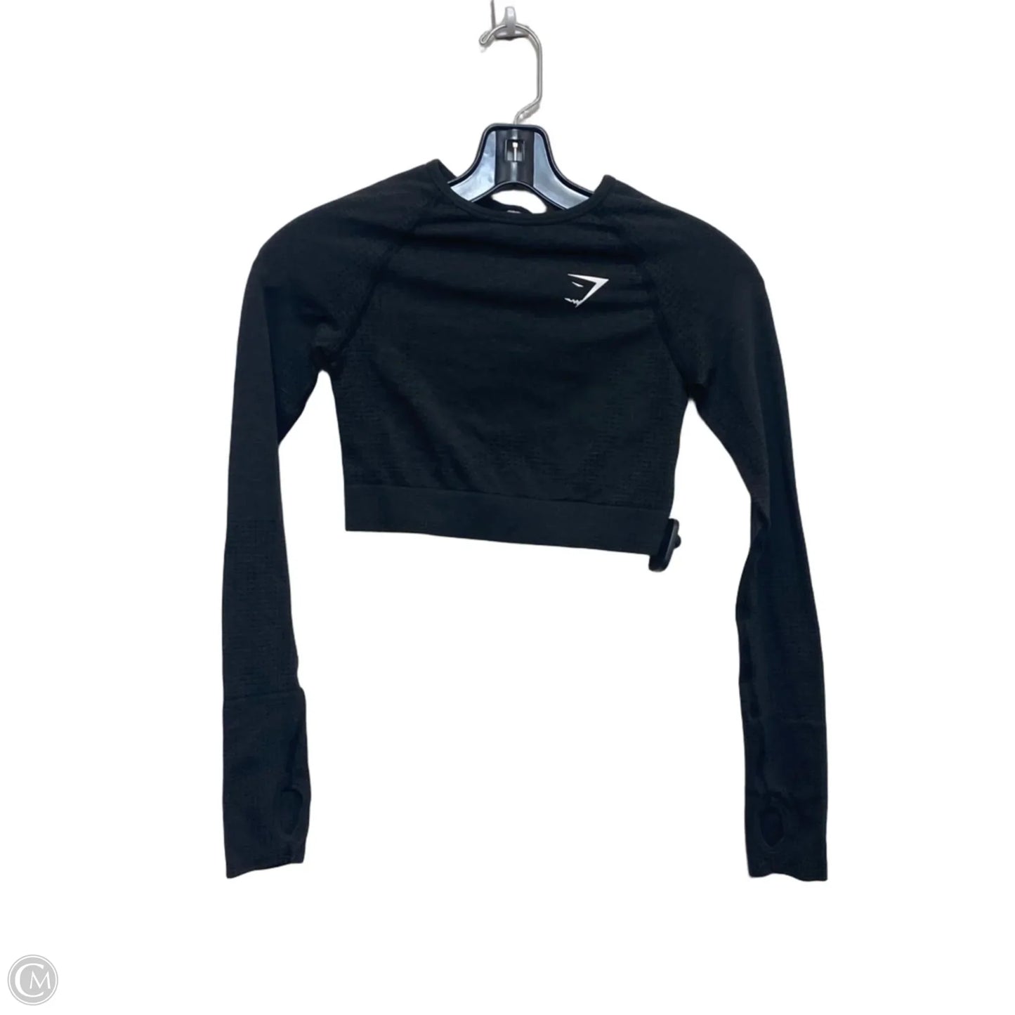 Athletic Top Long Sleeve Crewneck By Gym Shark In Grey, Size: Xs