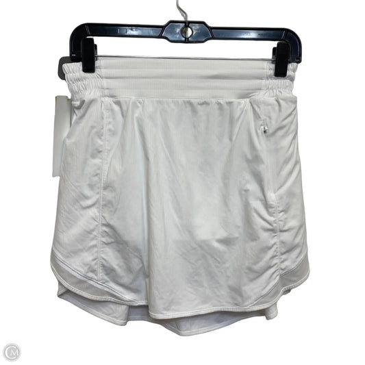 Athletic Skort Designer By Lululemon In White, Size: S
