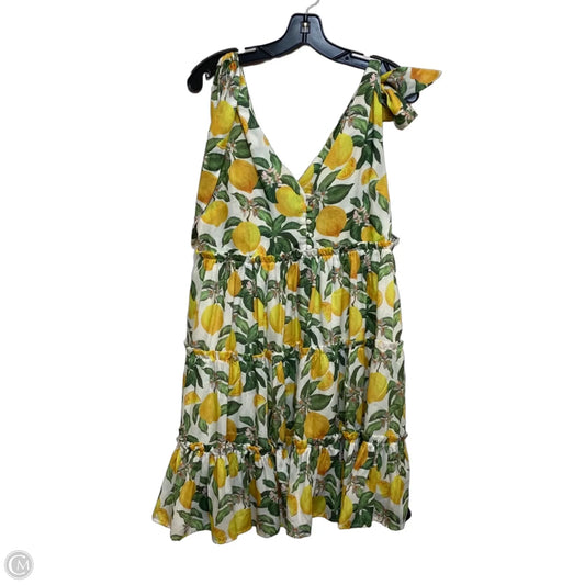 Dress Casual Short By English Factory In Green & Yellow, Size: L