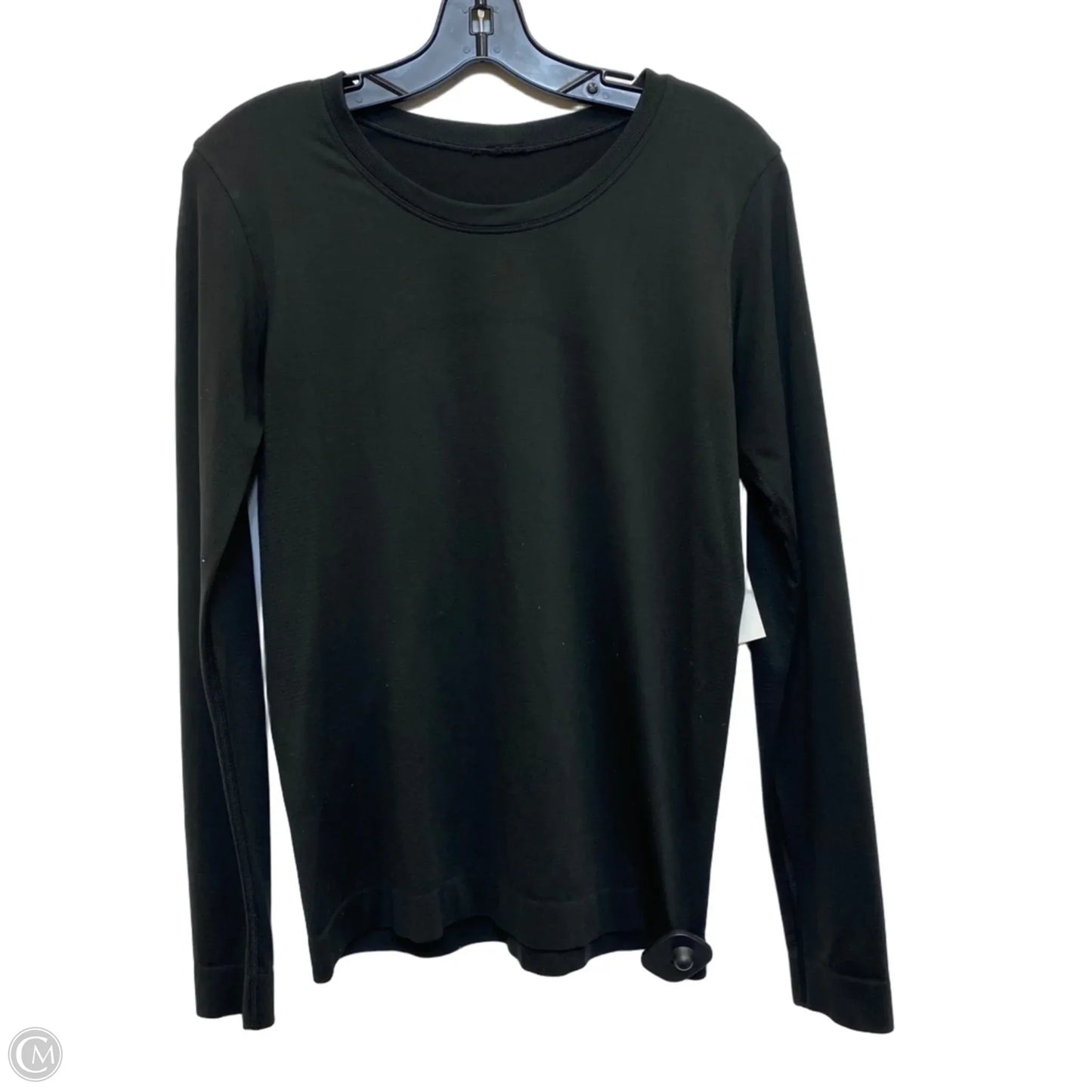 Athletic Top Long Sleeve Crewneck Designer By Lululemon In Black, Size: M