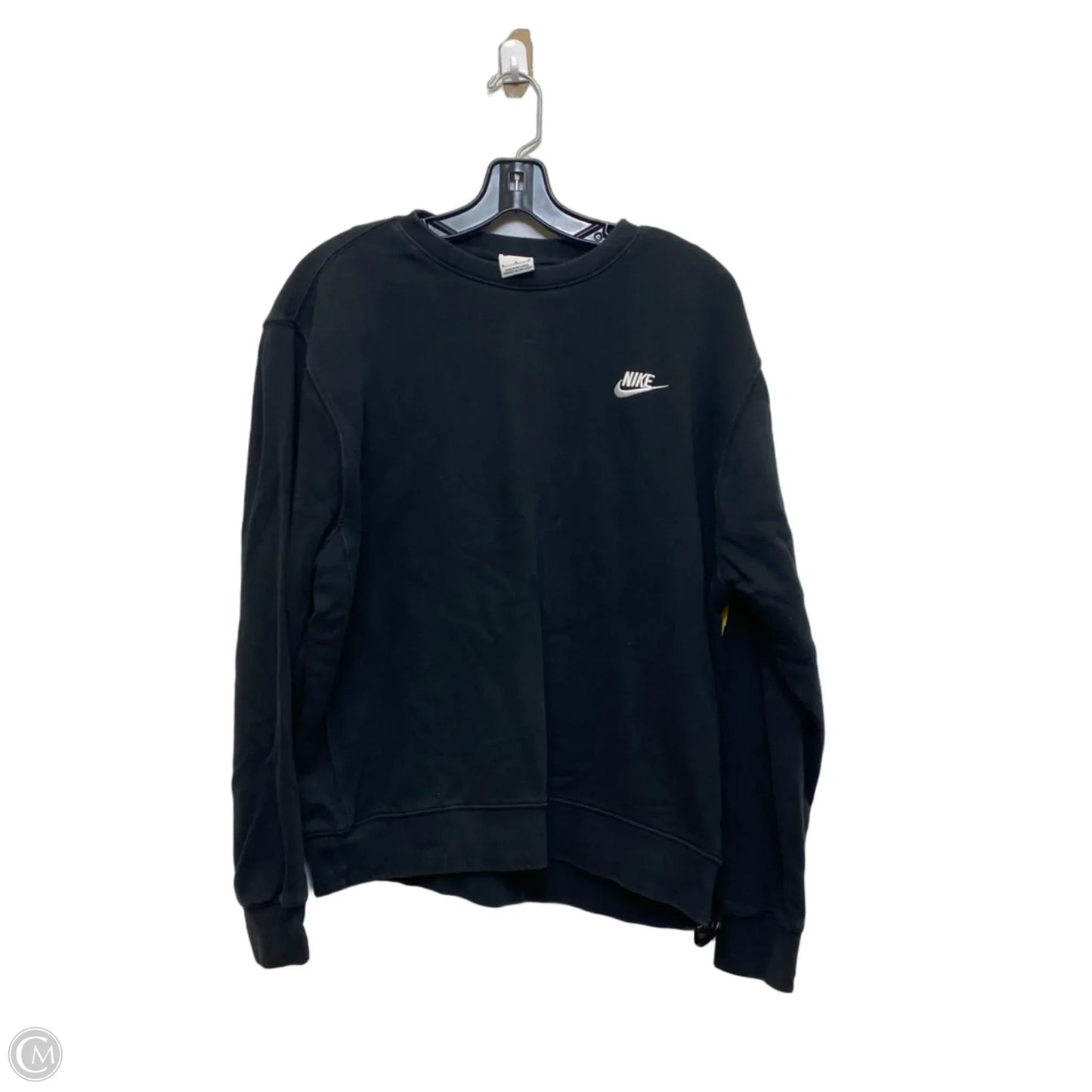 Athletic Sweatshirt Crewneck By Nike Apparel In Black, Size: M