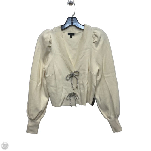 Sweater Cardigan By Express In Cream, Size: Xs