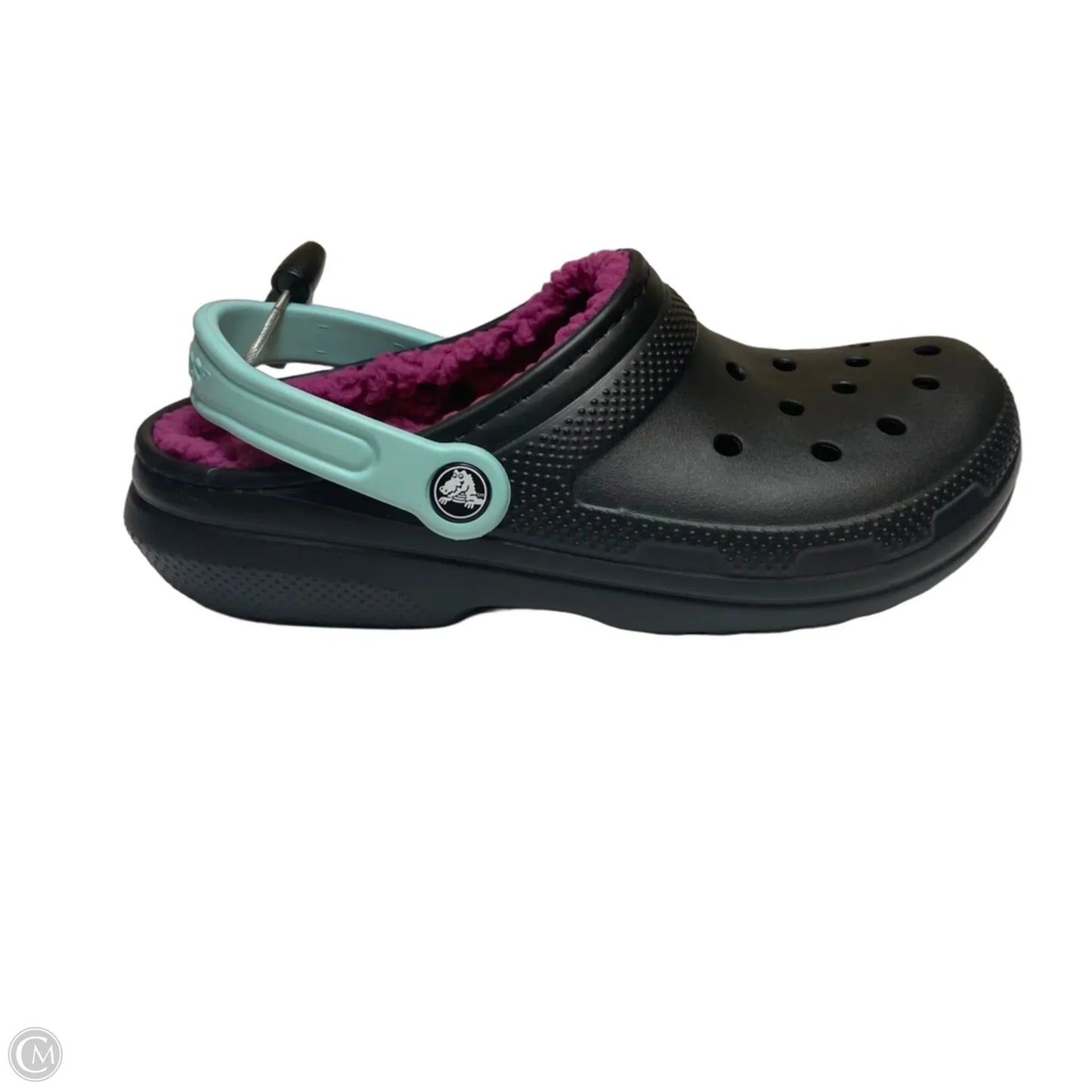 Shoes Flats By Crocs In Black & Purple, Size: 8