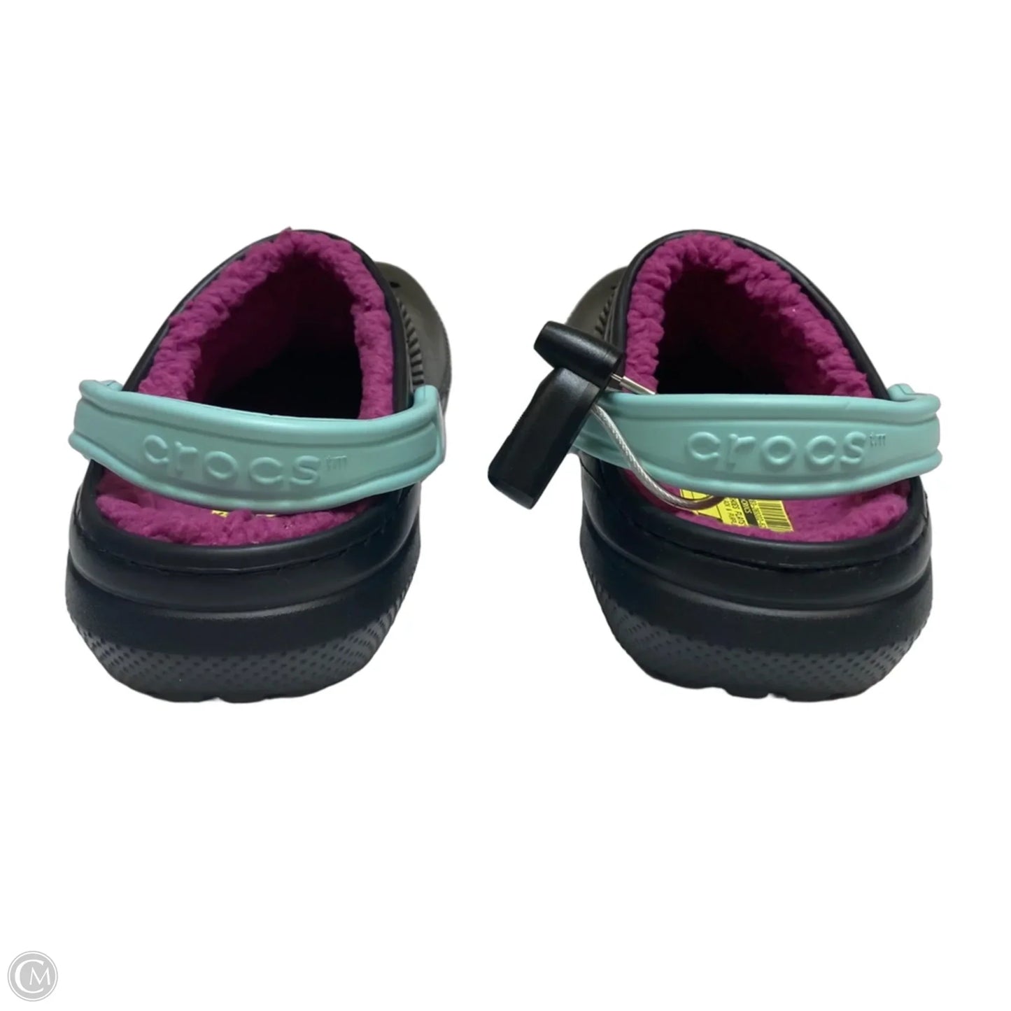 Shoes Flats By Crocs In Black & Purple, Size: 8