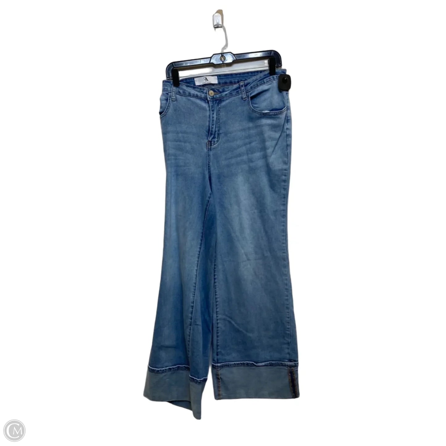 Jeans Wide Leg By Flying Angel In Blue Denim, Size: 18