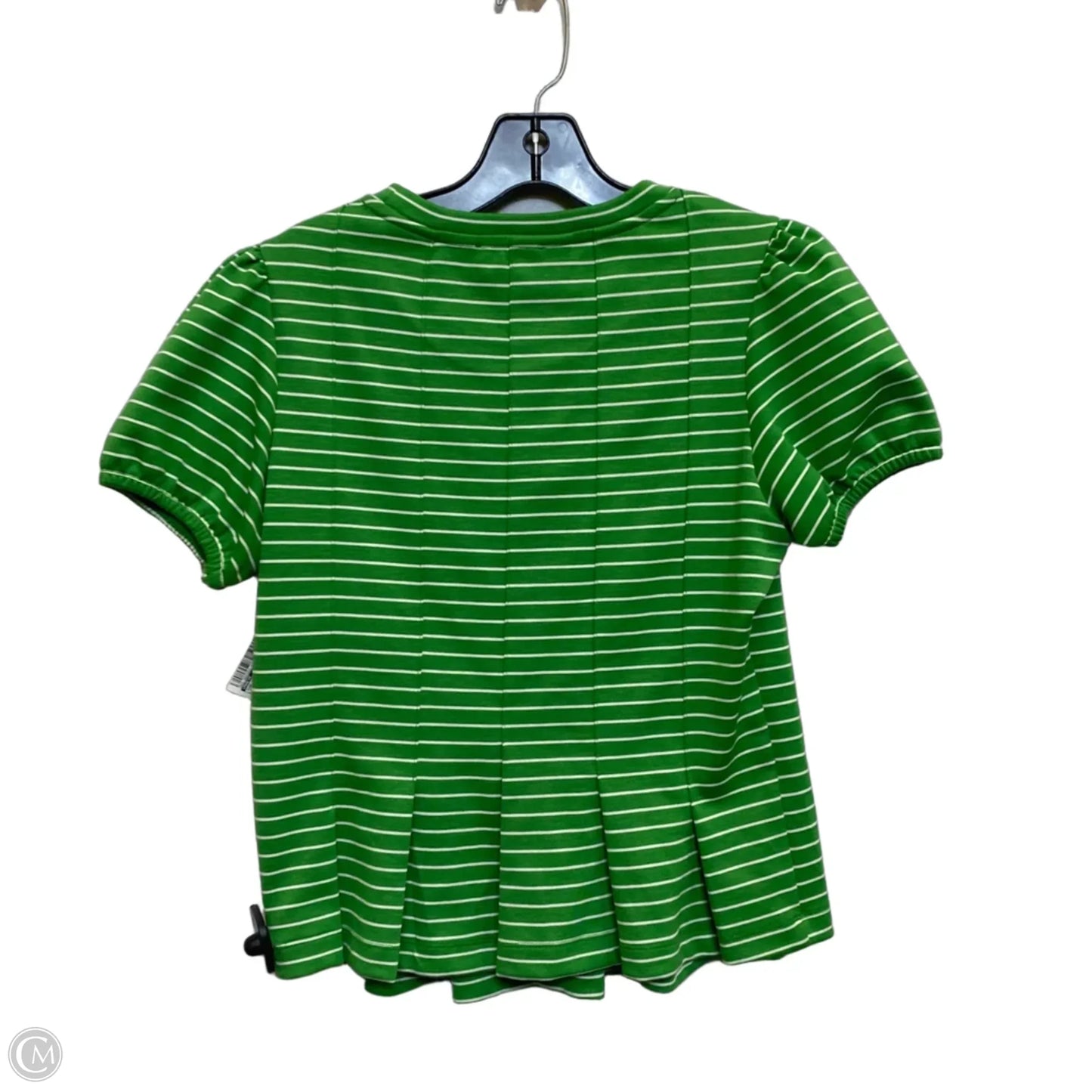 Top Short Sleeve By Maeve In Green & White, Size: Xs