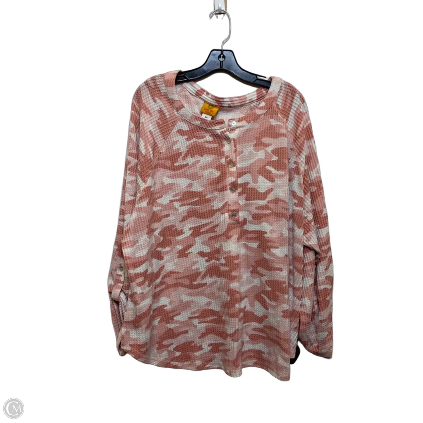 Top Long Sleeve By Ruby Rd In Pink & White, Size: 3x