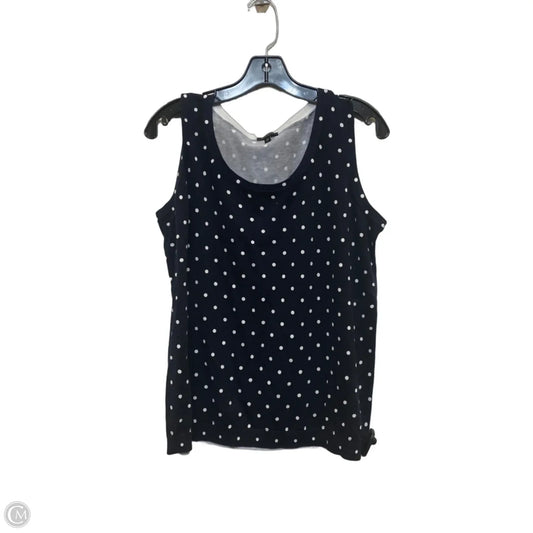 Top Sleeveless By Talbots In Blue & White, Size: 1x