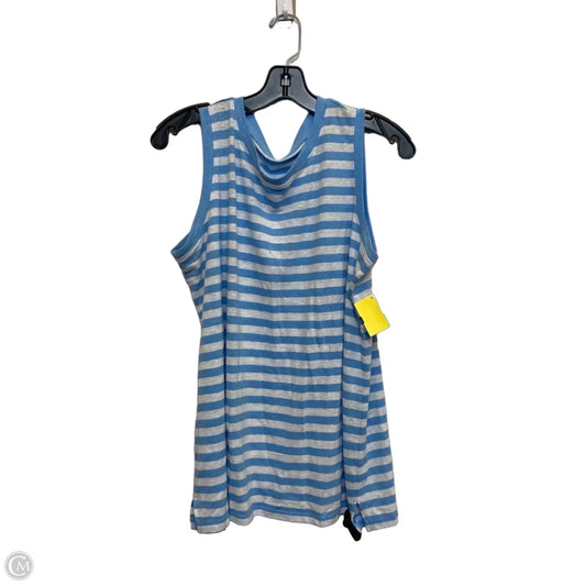 Top Sleeveless By Talbots In Blue & White, Size: 1x