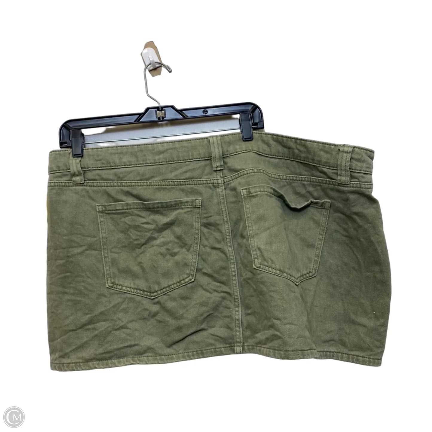 Skirt Mini & Short By Forever 21 In Green Denim, Size: 3x