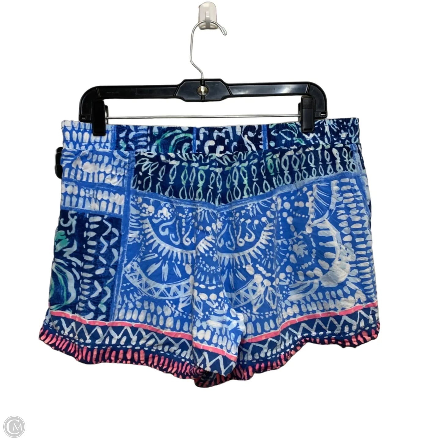 Shorts Designer By Lilly Pulitzer In Blue & White, Size: L