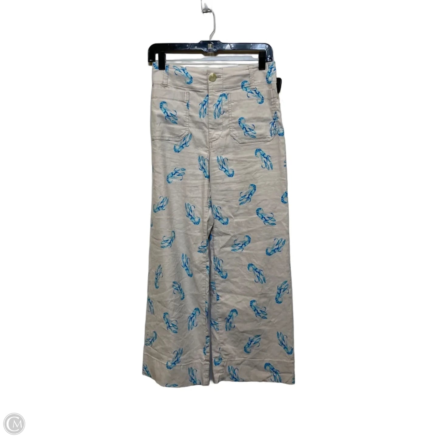 Pants Cropped By Maeve In Blue & Tan, Size: 0