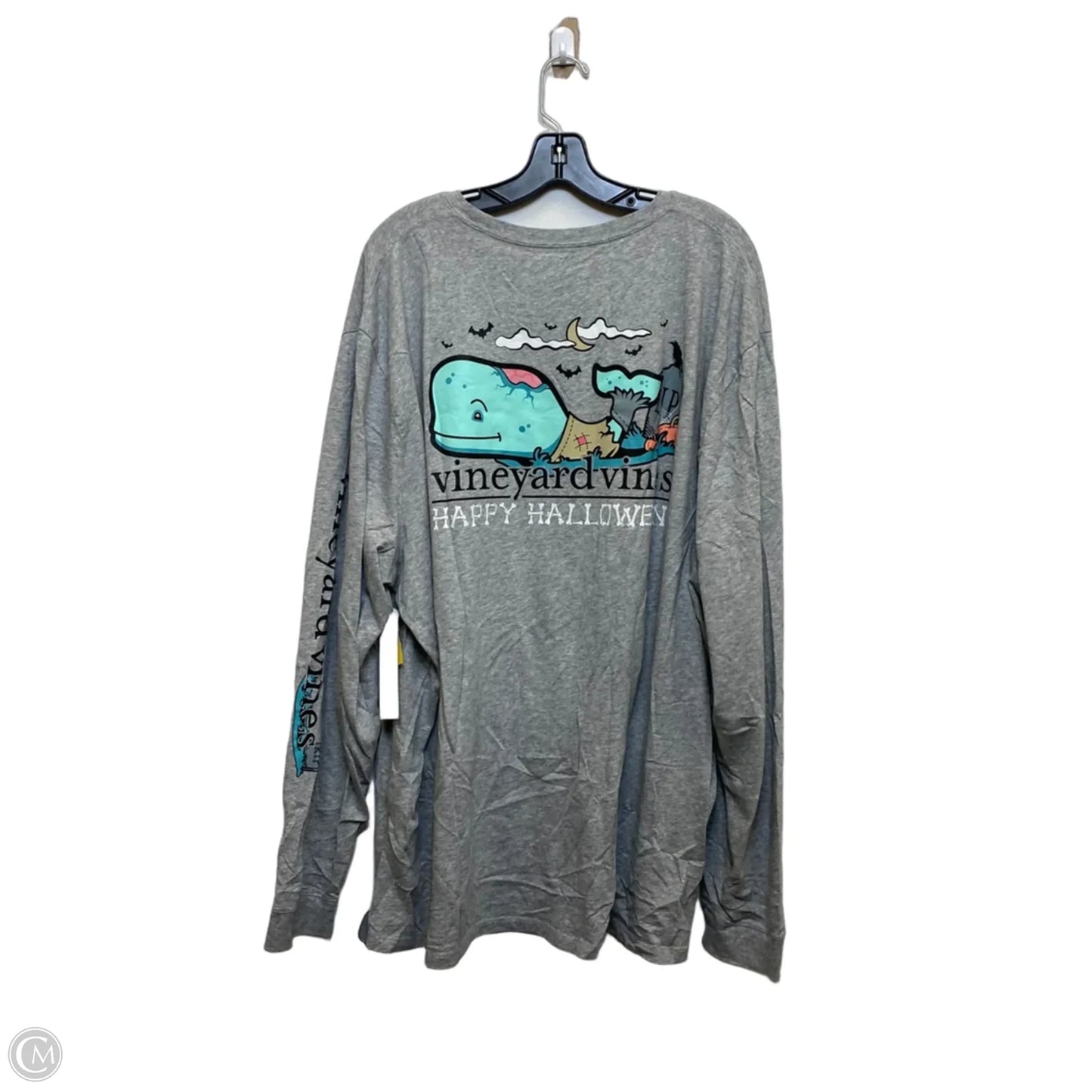 Top Long Sleeve Designer By Vineyard Vines In Grey, Size: 3x