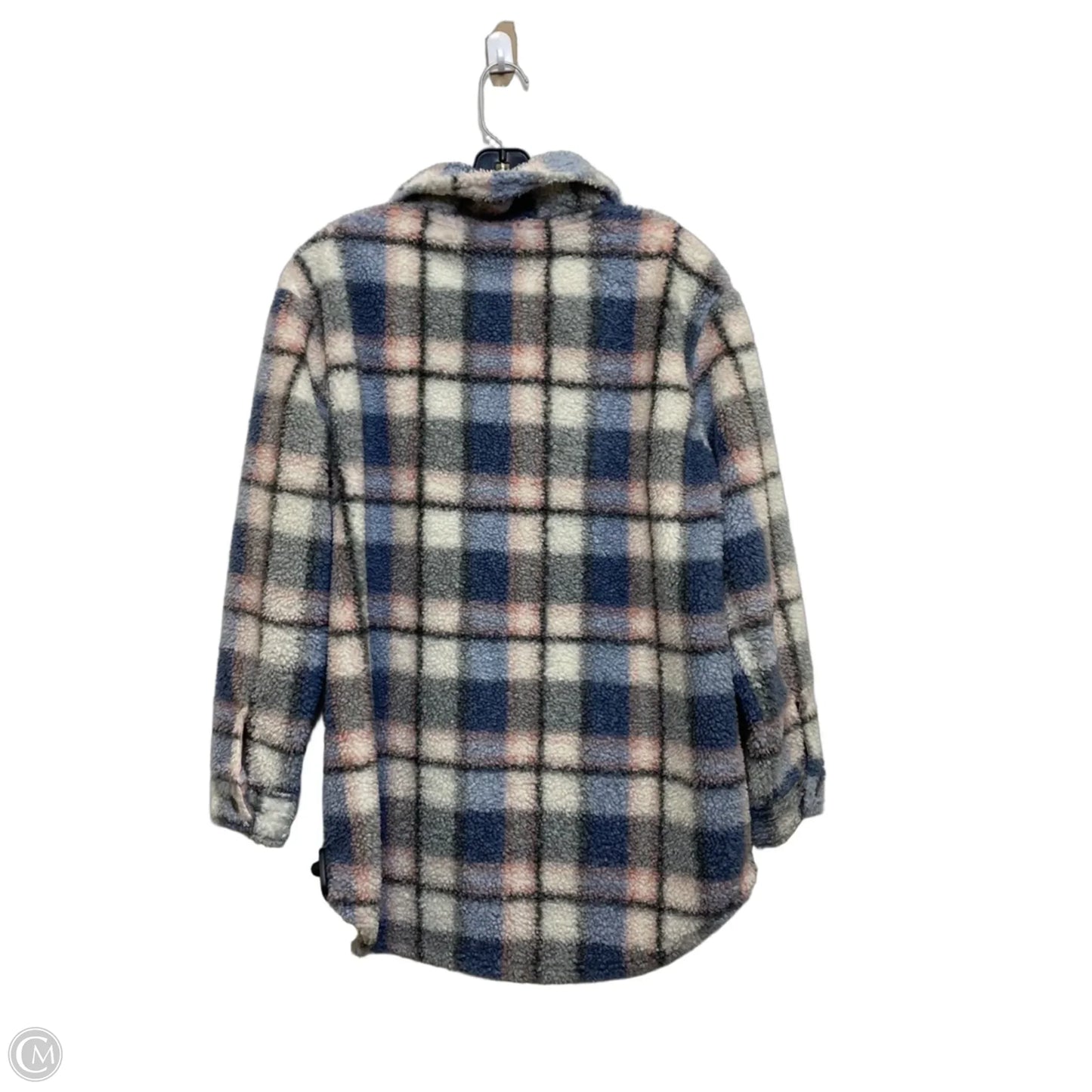 Jacket Shirt By Berkley Jensen In Blue & Pink, Size: M