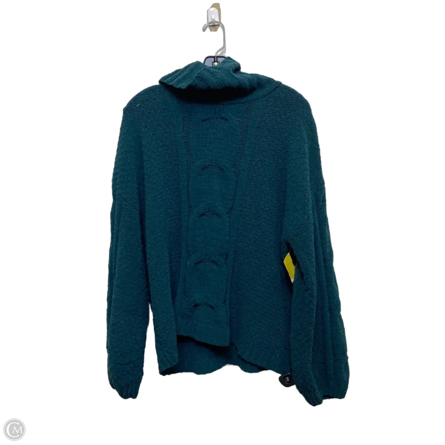 Sweater By Seven 7 In Green, Size: L