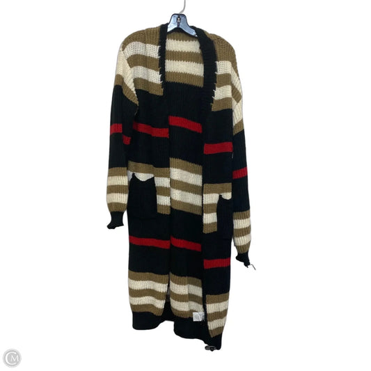Sweater Cardigan By Cmf In Striped Pattern, Size: 2x